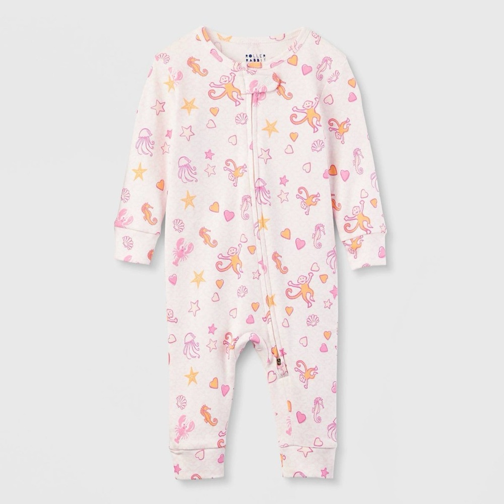 NWT: Roller Rabbit Baby Sea Life Onsie Pajamas: 0-3M